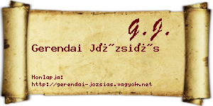 Gerendai Józsiás névjegykártya